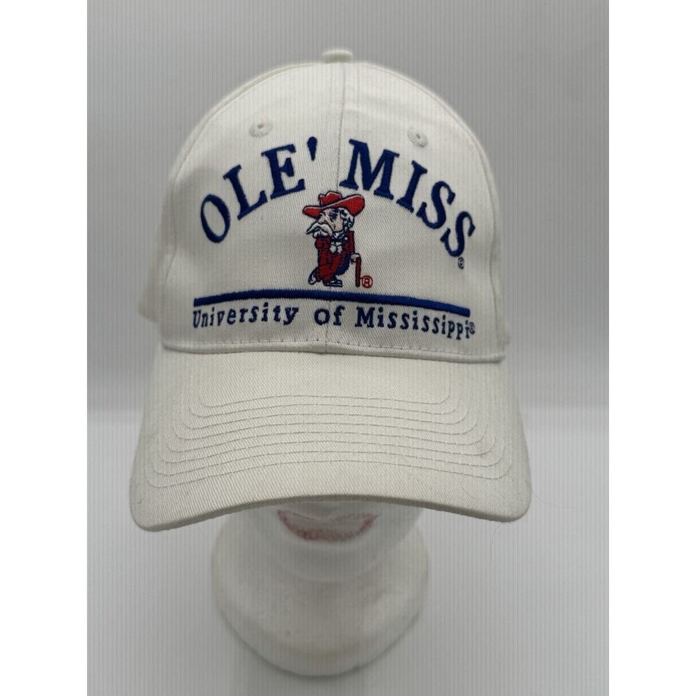 Vintage Ole Miss Col Reb University of Mississippi Snapback Hat White NCAA Cap